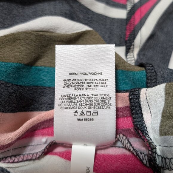 Express Women's Multicolor Striped Sleeveless Ruffle Wrap Dress‎ New Size Medium - Picture 9 of 9